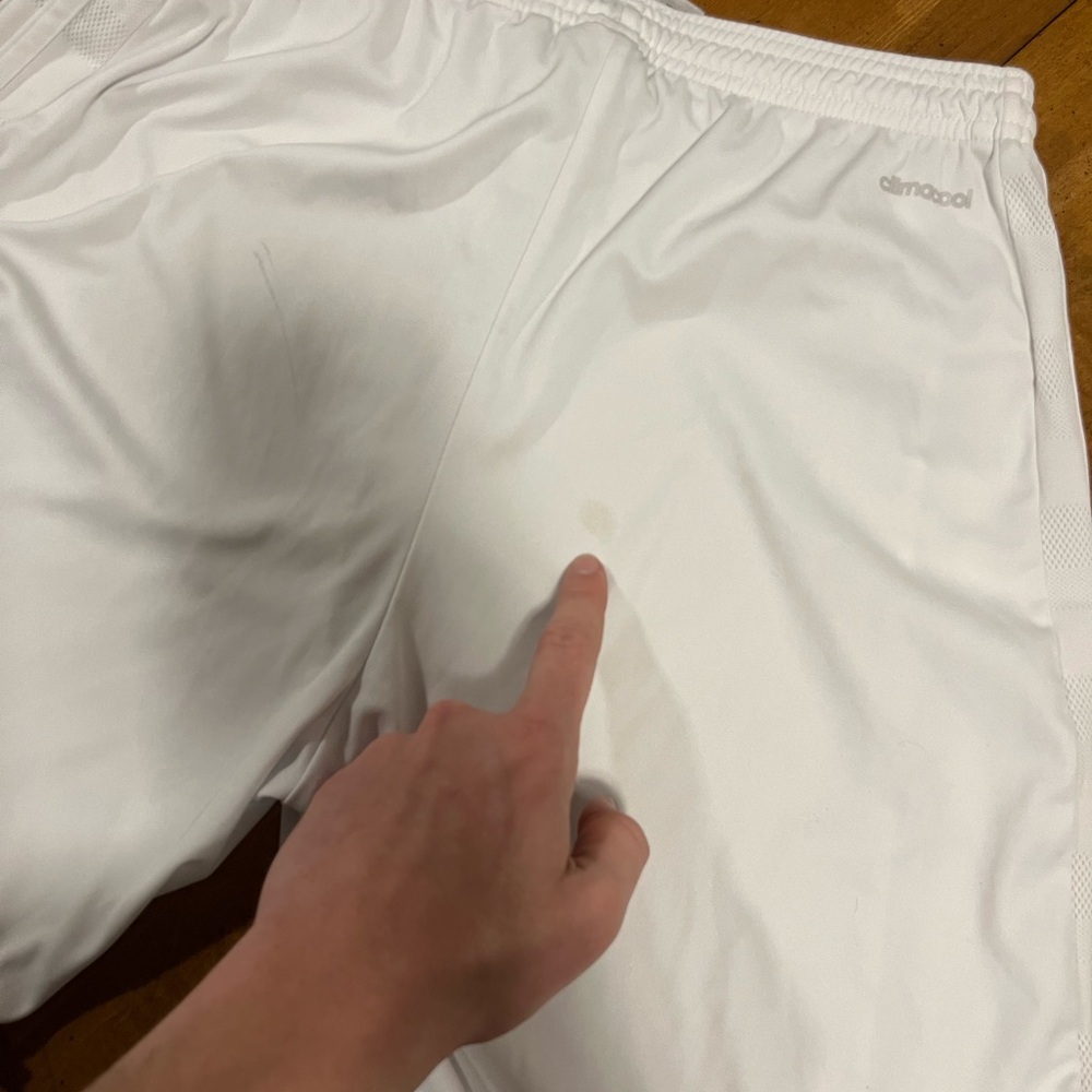 adidas White Men's Athletic Shorts - Picture 7 of 9